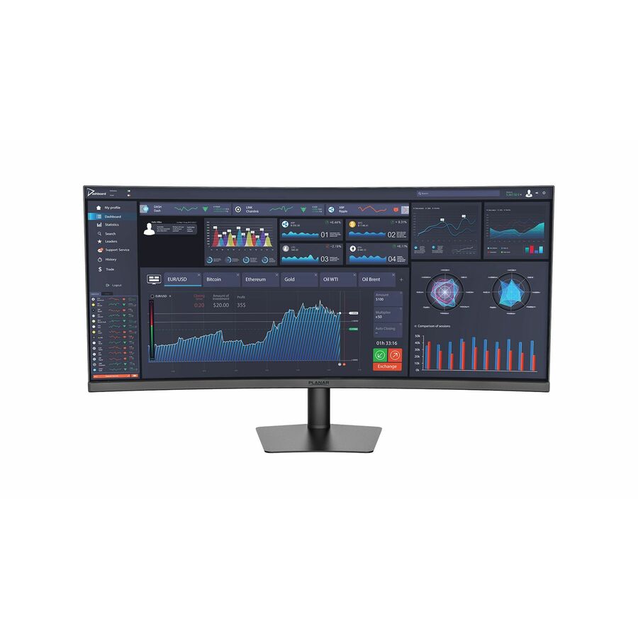 Planar PZN3815Q 38" Class UW-QHD+ Curved Screen LED Monitor - 21:9
