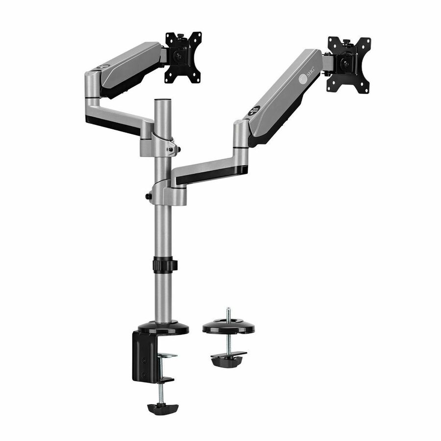 SIIG Dual Stacked Monitor Arm Desk Mount - 17" - 32" - Max Load 19.8 lbs for each arm - VESA 75/100mm