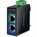 TRENDnet Industrial 2.5G PoE+ Injector, TI-IG215, 1 x 2.5 Gigabit PoE+ Port (Data + PoE Out), 1 x 2.5 Gigabit Port (Data in), Supports PoE (15.4W), PoE+ (30W), NDAA & TAA
