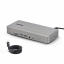 StarTech Universal USB4 & Thunderbolt 4 Docking Station, Quad Display on Windows, Dual Display on MacBook, HDMI DP Dock, 100W Charging