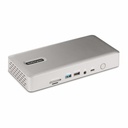 StarTech Universal USB4 & Thunderbolt 4 Docking Station, Quad Display on Windows, Dual Display on MacBook, HDMI DP Dock, 100W Charging