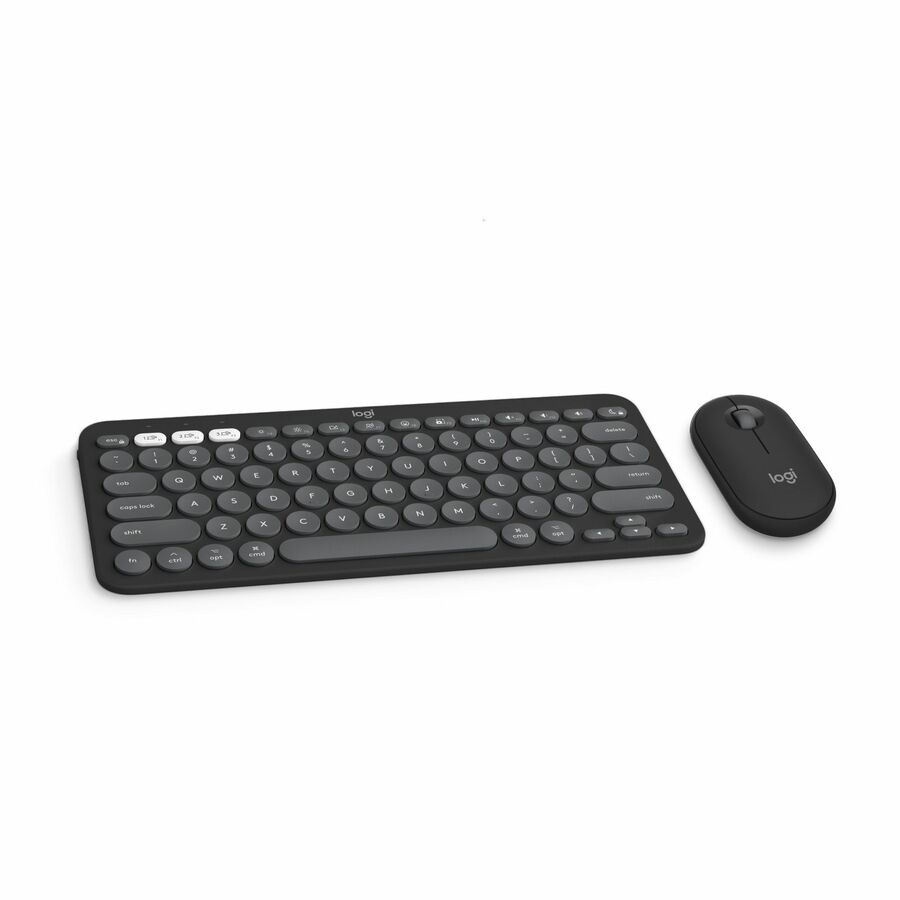 Logitech Pebble 2 Combo for Mac, Wireless Keyboard and Mouse, Slim, Quiet and Portable, Customizable, Tonal Graphite