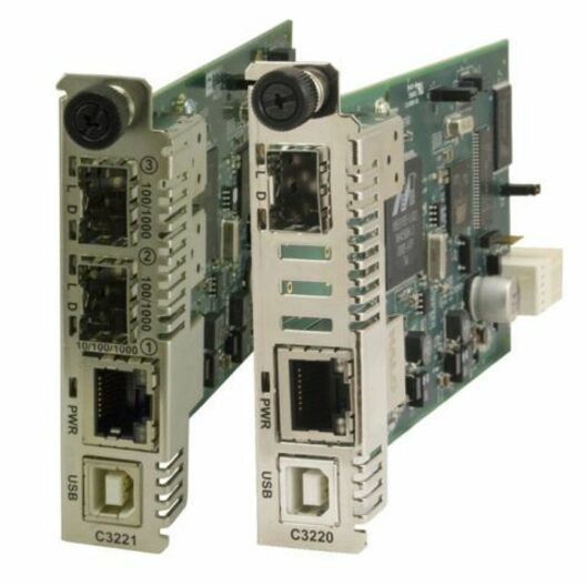 10/100/1000Base-T RJ-45 [100 m] to 2 100/1000Base-X SFP Slots empty