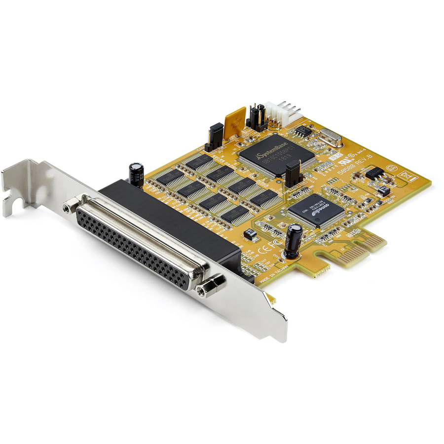 StarTech 8-Port PCI Express RS232 Serial Adapter Card, PCIe to DB9 RS232 Controller Card, 16C1050 UART, 15kV ESD, Windows Only, TAA