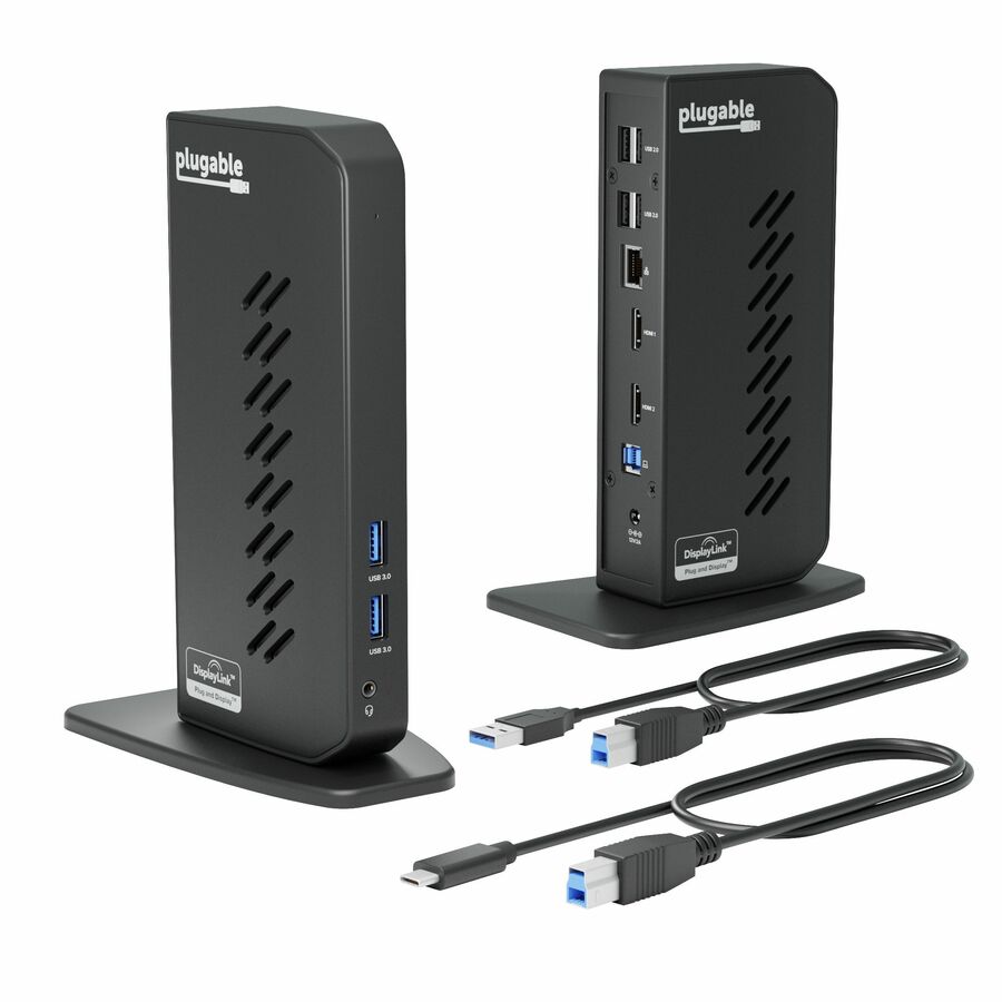 Plugable Dual 1080p HDMI Universal Docking Station for USB-C & USB 3.0 Laptop