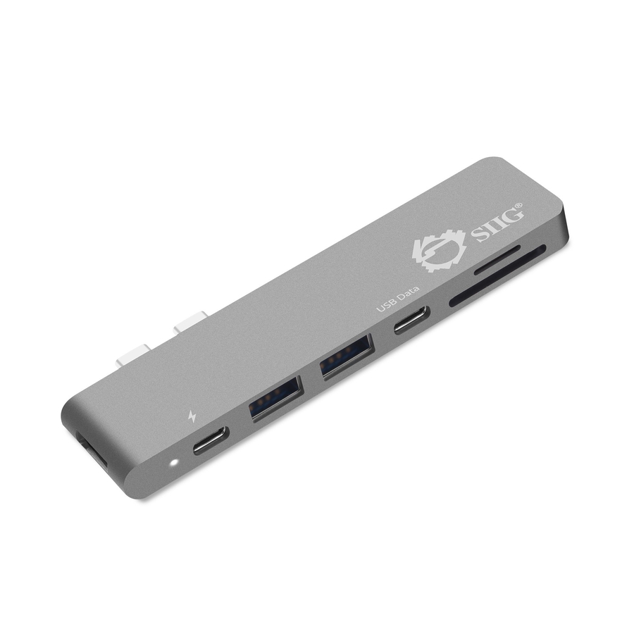 SIIG Thunderbolt 3 USB-C Hub HDMI with Card Reader & PD Adapter - Space Gray