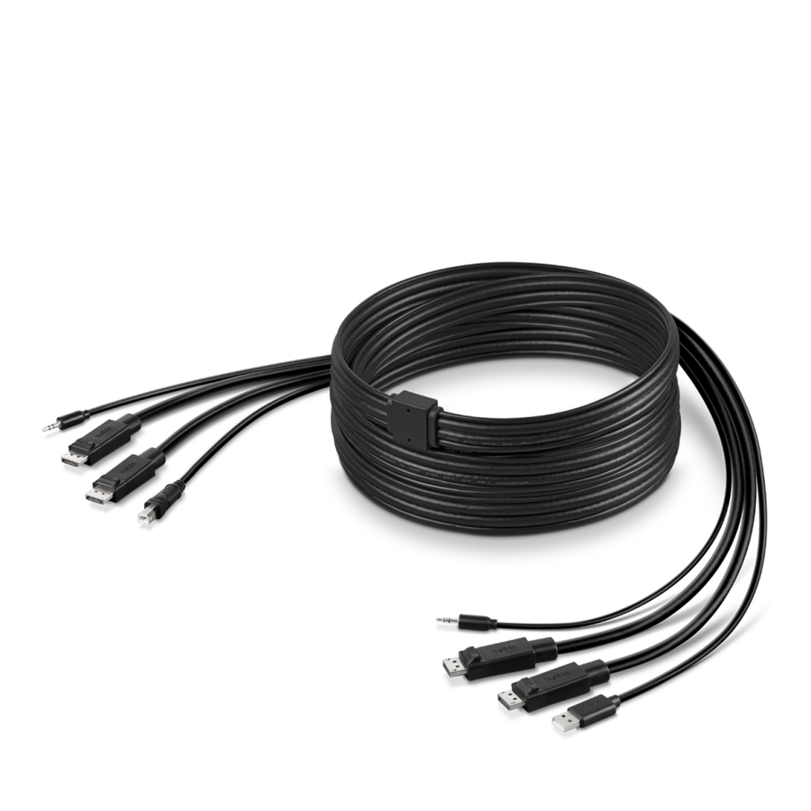 Belkin TAA DUAL DP/USB/AUD SKVM CBL, DP M/M; USB A/B, 10'