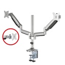 SIIG Dual Monitor Gas Spring Desk Mount with USB Port - 17" to 32"