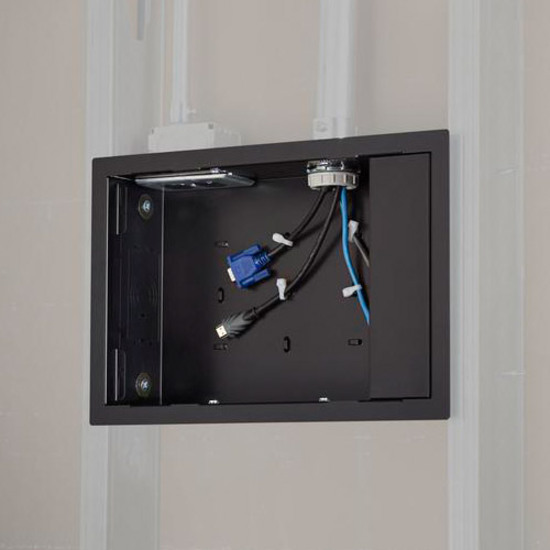 Chief Proximity In-Wall Storage Box with Flange - For Flat Panel Displays - Black