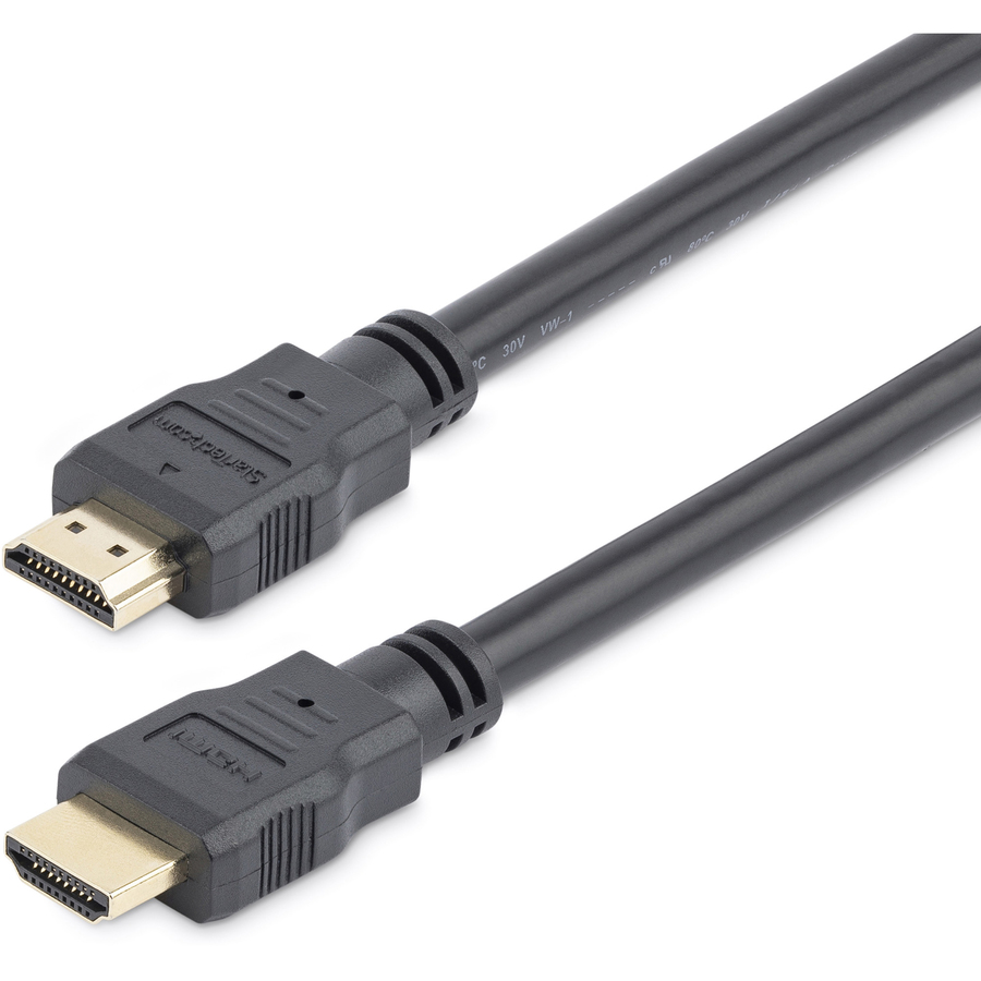 StarTech 12ft/3.7m HDMI Cable, 4K High Speed HDMI Cable with Ethernet, Ultra HD 4K 30Hz Video, HDMI 1.4 Cable/HDMI Monitor Cord, Black