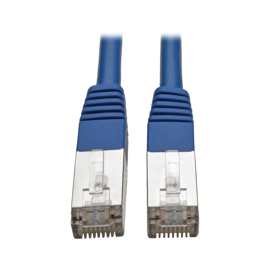 Eaton Tripp Lite Series Cat5e 350 MHz Molded Shielded (STP) Ethernet Cable (RJ45 M/M), PoE, Blue, 15 ft. (4.57 m)