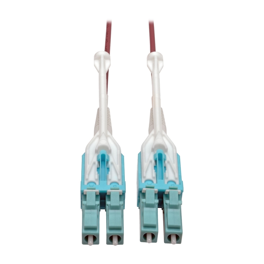 Eaton Tripp Lite Series 10G Duplex Multimode 50/125 OM4 LSZH Fiber Optic Cable (LC/LC), Push/Pull Tabs, Magenta, 3 m