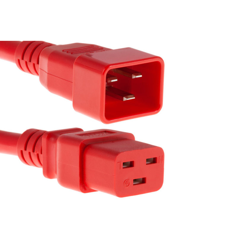 Unirise Red Power Cord C19-C20