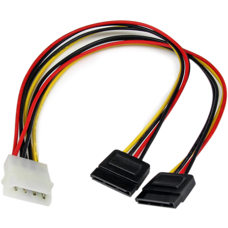 StarTech 12in LP4 to 2x SATA Power Y Cable Adapter