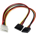 StarTech 12in LP4 to 2x SATA Power Y Cable Adapter