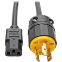 Tripp Lite by Eaton Computer Power Cord NEMA L6-20P to C13 - Heavy-Duty 15A 125V 14 AWG 6 ft. (1.83 m) Black