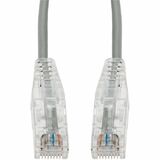 AddOn 75ft Gray CAT 6A Slim PVC Ethernet Cable Snagless Clear-Claw RJ-45 M/M
