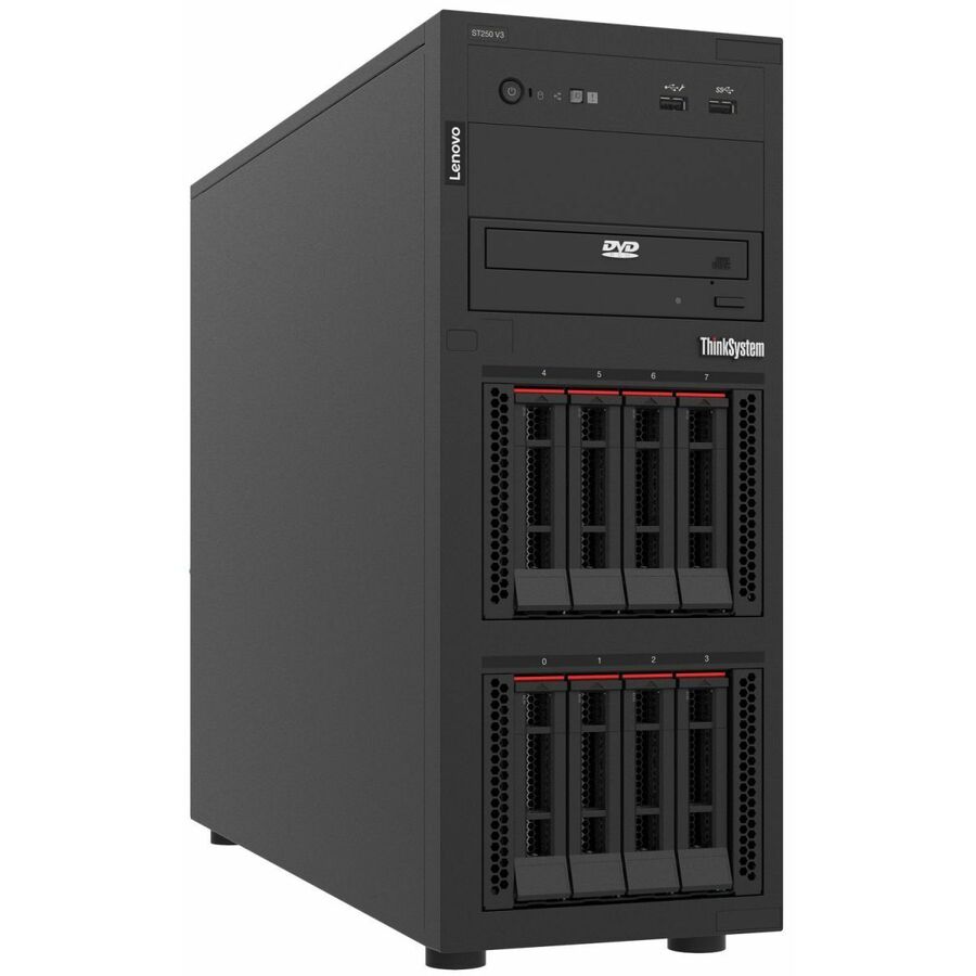 Lenovo ThinkSystem ST250 V3 7DCEA04VNA Tower Server - 1 x Intel Xeon 6333P 3.10 GHz - 16 GB RAM - Serial ATA/600 Controller
