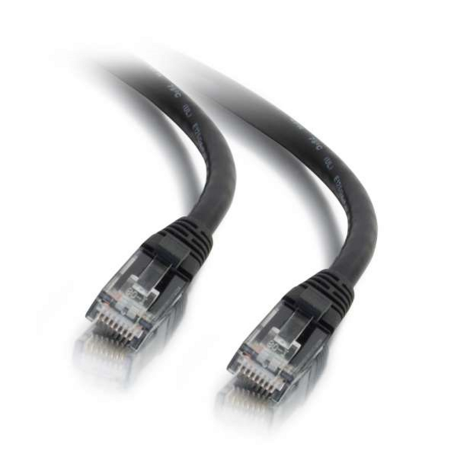 Quiktron 1ft VALUE Series CAT6 Booted Patch Cord - Black
