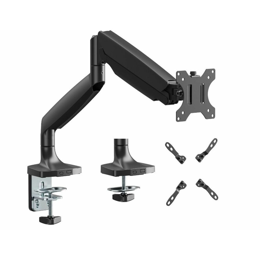 SIIG Single 45" Monitor Arm Mount 26.4 lbs-Black - Fits17"-45" Screens, up to 26.4 lbs, VESA 75/100/200