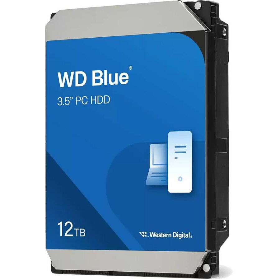 WD Blue WD120EAGZ 12 TB Hard Drive - 3.5" Internal - SATA (SATA/600) - Conventional Magnetic Recording (CMR) Method