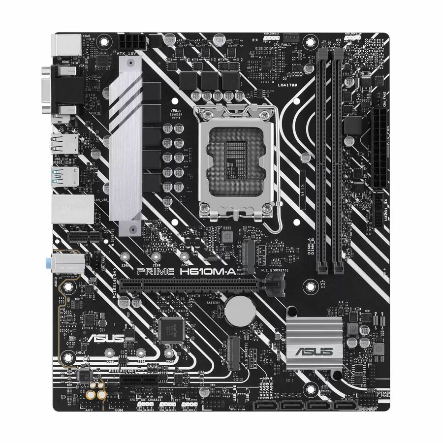 Asus Prime H610M-A-CSM Gaming Desktop Motherboard - Intel H610 Chipset - Socket LGA-1700 - Micro ATX