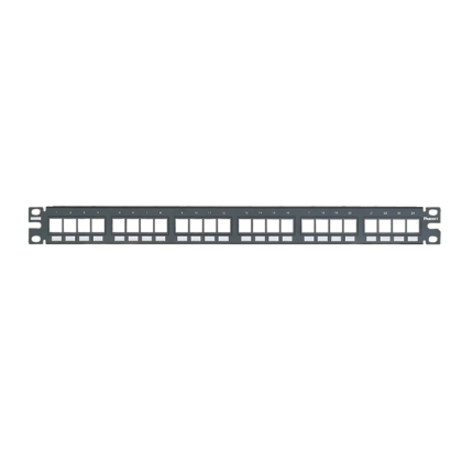 Panduit 24-Port Flush Mount Modular Patch Panel, 1 RU.