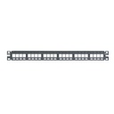 Panduit 24-Port Flush Mount Modular Patch Panel, 1 RU.