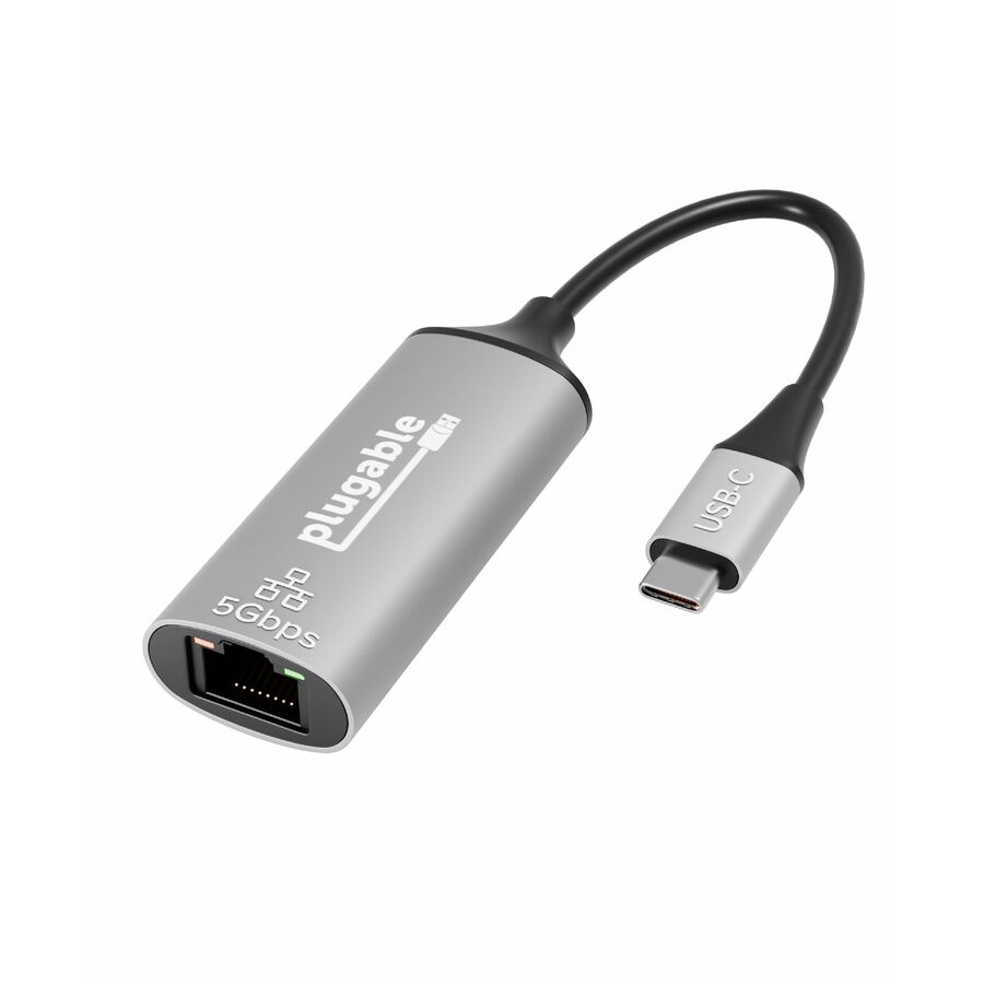Plugable 5Gbps USB-C Ethernet Adapter - 5000Mbps Wired Network for Windows, macOS, and ChromeOS Laptops and Desktops