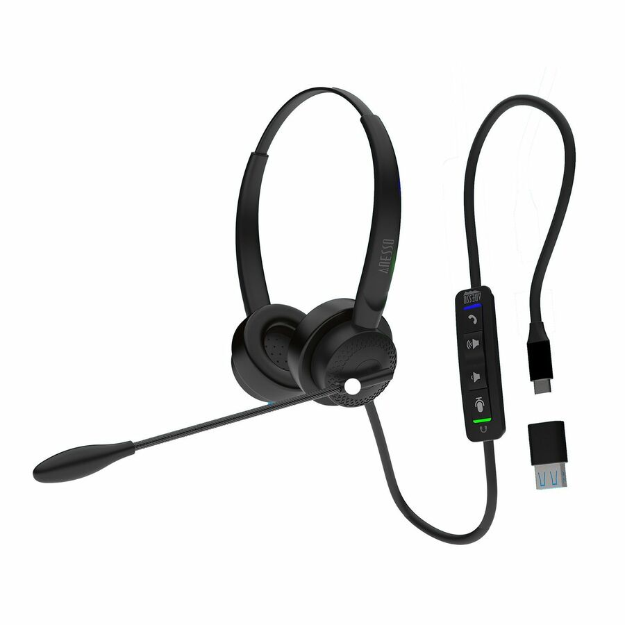 Adesso Xtream P4-TAA Headset with Mute, Volume +/-, Answer/End Call Controls