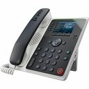 Poly Edge E220 IP Phone - Corded - Corded/Cordless - Bluetooth - 3 Multiple Conferencing - Desktop, Wall Mountable - Black