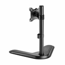 Rocstor ErgoReach Mounting Pole for Monitor - Black - Landscape/Portrait
