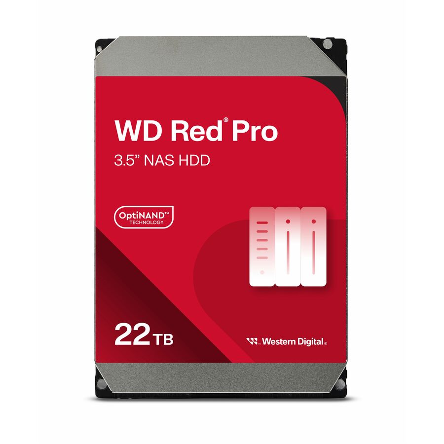Western Digital Red Pro WD221KFGX 22 TB Hard Drive - 3.5" Internal - SATA (SATA/600) - Conventional Magnetic Recording (CMR) Method