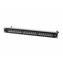 Monoprice Entegrade Series Cat6A 19in 1U Patch Panel, Shielded, 24-port Dual IDC