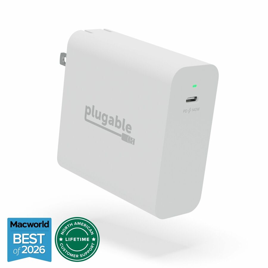Plugable 140W USB C Charger, GaN Wall Charger for Laptop, PD 3.1 Power Adapter
