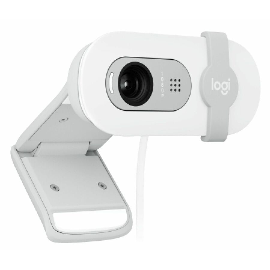 Logitech Brio 100 Full HD Webcam for Meetings and Streaming, Auto-Light Balance, Built-In Mic, Privacy Shutter, USB-A, Off-White