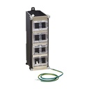 Tripp Lite by Eaton 8-Port Metal DIN-Rail Mounting Keystone Patch Panel with Grounding, Black/Silver, TAA