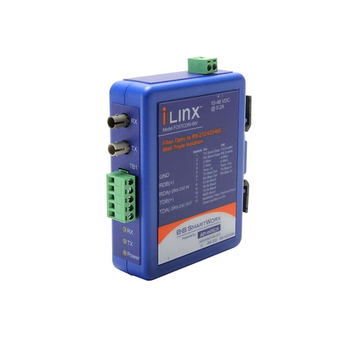 B+B SmartWorx Industrial Serial to Fiber Optic Converters