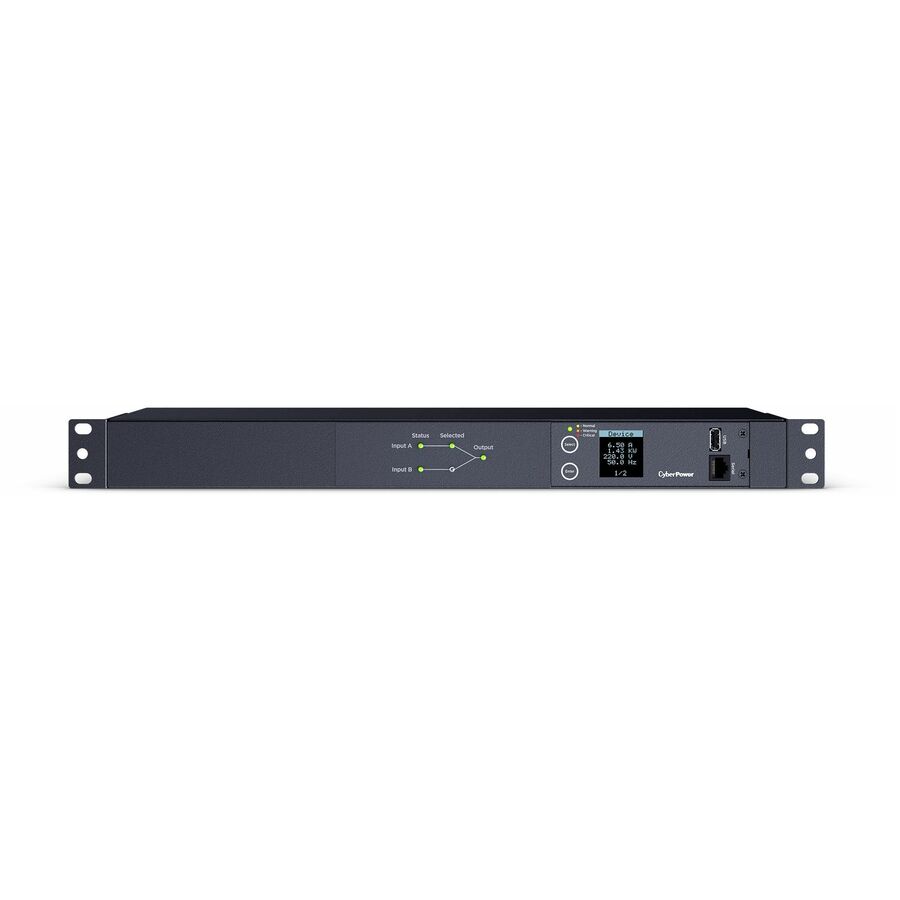 CyberPower PDU24004 Single Phase 200 - 240 VAC 15A Metered ATS PDU