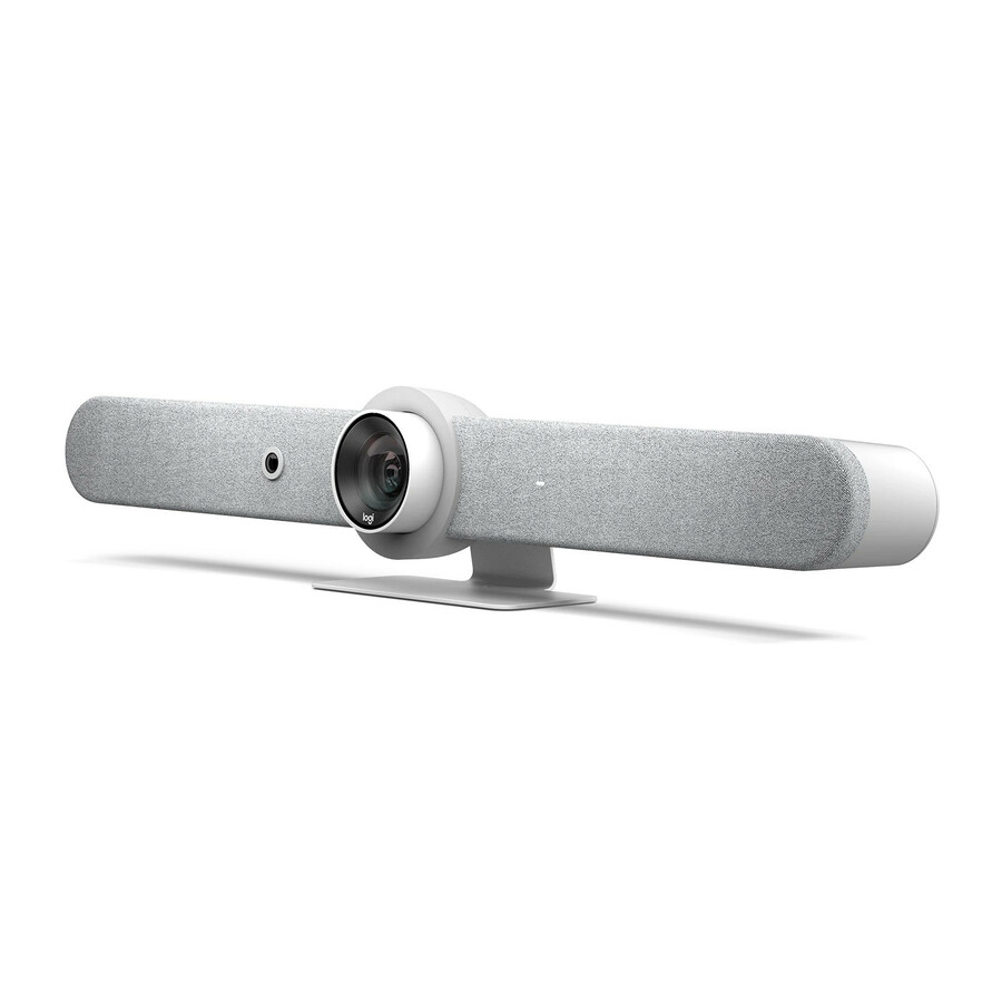 Logitech Rally Bar All-In-One Video Bar for Medium and Large Rooms, White