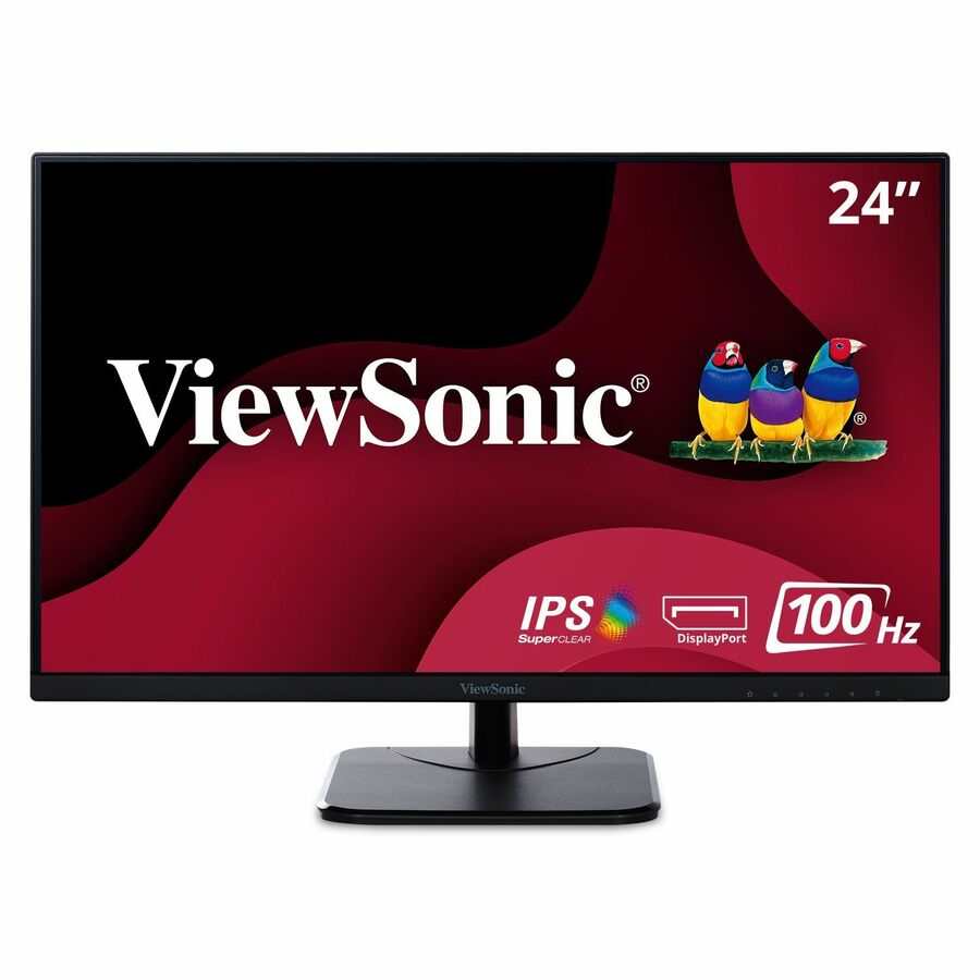 ViewSonic VA2456-MHD 24 Inch IPS 1080p Monitor with Ultra-Thin Bezels, HDMI, DisplayPort and VGA Inputs for Home and Office
