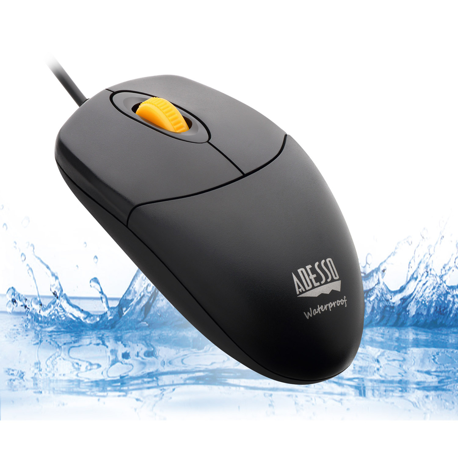 Adesso iMouse W3 Waterproof Antimicrobial Mouse with Magnetic Scroll Wheel