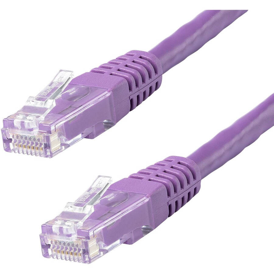 StarTech 6ft CAT6 Ethernet Cable - Purple Molded Gigabit - 100W PoE UTP 250Mhz - Category 6 Patch Cord UL Certified Wiring/TIA