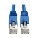 Eaton Tripp Lite Series Cat6a 10G Snagless Shielded STP Ethernet Cable (RJ45 M/M), PoE, Blue, 3 ft. (0.91 m)