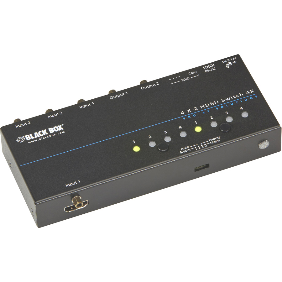 Black Box 4K HDMI Matrix Switch - 4 x 2