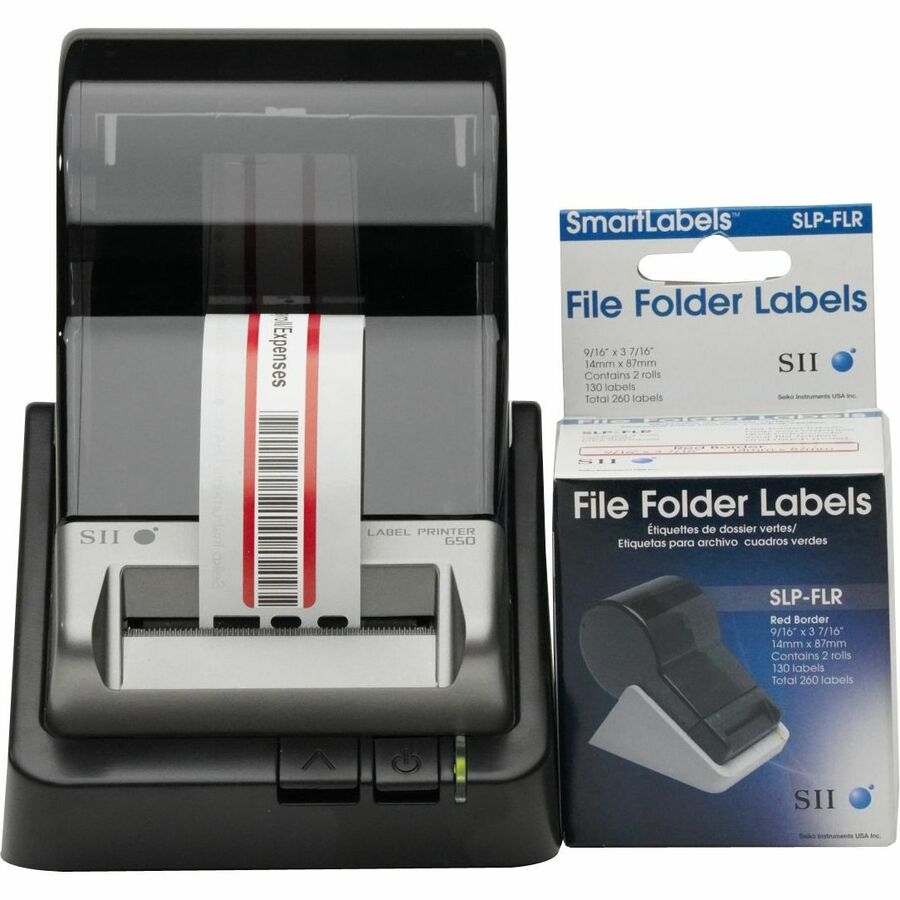 Seiko SLP-FLB White/Red File Folder Labels