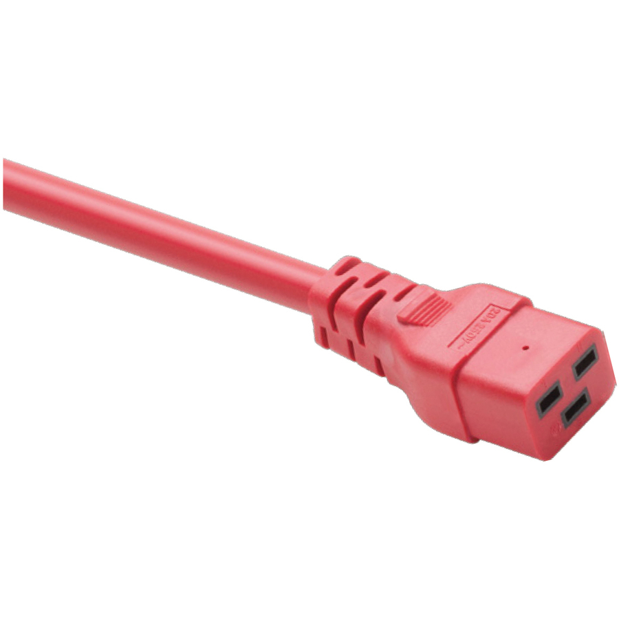 Unirise Standard Power Cord - For Rack - 250 V AC / 20 A - Red - 8 ft Cord Length - IEC 60320 C19 / IEC 60320 C20 - 1