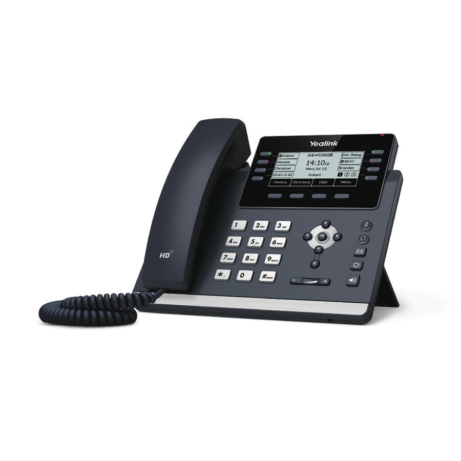 Yealink SIP-T43U IP Phone - Corded - Corded - Wall Mountable, Desktop - Classic Gray