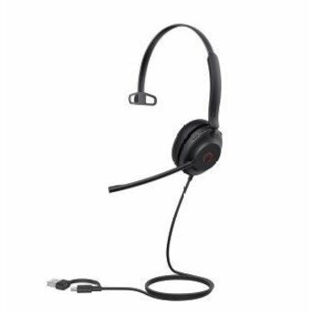 Yealink USB Wired Headset - Microsoft Teams Certification - Mono - USB Type A, USB Type C - Wired - 32 Ohm - 20 Hz to 20 kHz - Over-the-head - Monaural - Supra-aural - 4.92 ft Cable - Noise Cancelling, Electret Condenser Microphone - Noise Canceling - Black
