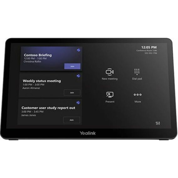 Yealink MTouch Plus Video Conference Equipment - For Meeting Room - 1920 x 1080 Video (Live) - Full HD - 1 x Network (RJ-45) - USB - Wireless LAN - Wall Mountable, Desktop, Bracket Mount